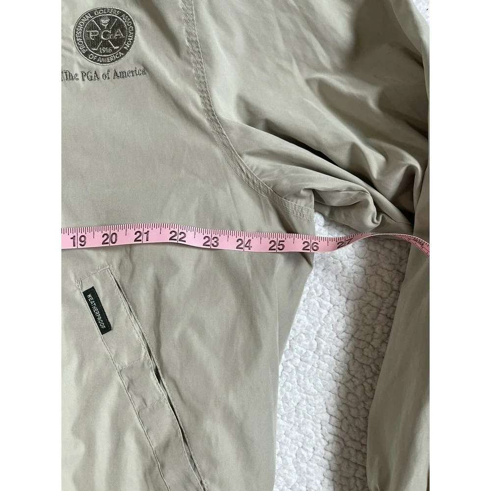 Weatherproof‎ Mens Pepsi PGA Golf Jacket Tan Khaki Full Zip Lightweight Large